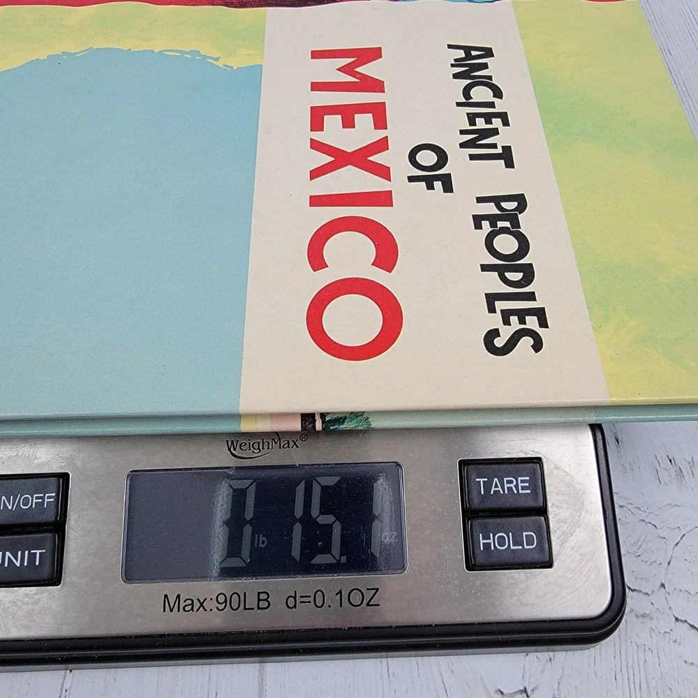Vintage Ancient Peoples of Mexico Franklin Publications 1962 Color Fold Out Page